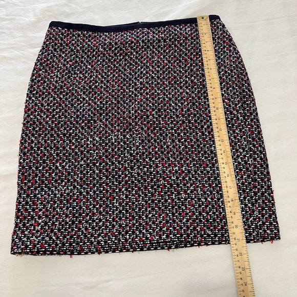 NWOT Talbots Red White & Blue  Tweed Skirt Size 14P - Picture 4 of 6
